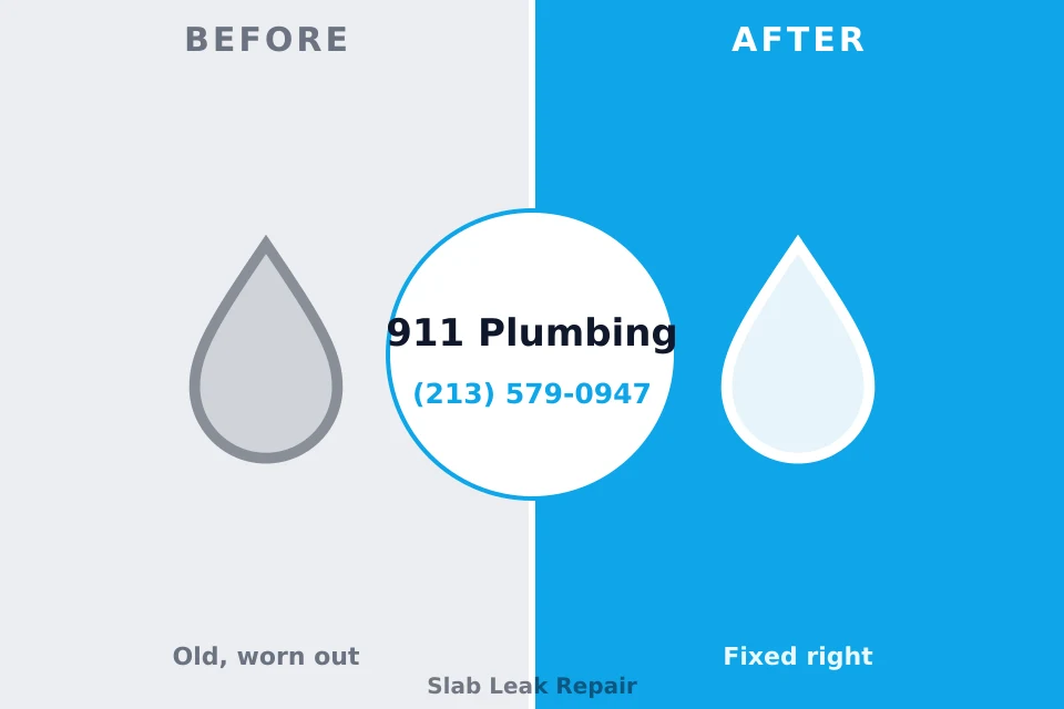 Before and after: plumbing repair Alamo Heights, TX